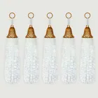 Handmade Unique Mini Feather Wool Tassels Garland with Bell Plastic 