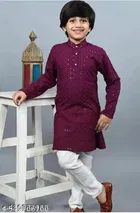 Embellished Rayon Kurta Set for Boys 