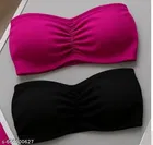 Bandeau/Tube Bra with Bows for Women, Pack of 2 