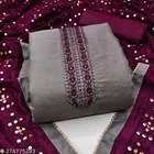 Cotton Embroidered Unstitched Suit for Women 