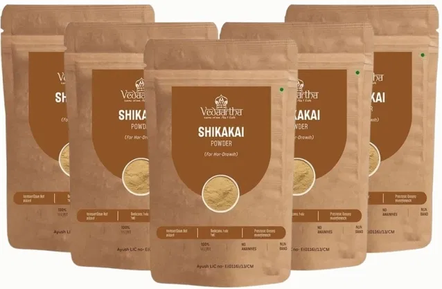 Vedaartha Ayurvedic Shikakai Hair Care Powder ,100g ,(Pack Of 5)