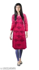 Woolen Printed Kurti for Women 