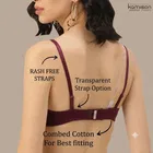 Solid Cotton Everyday Bra for Women, Pack of 2 