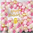 39 Pcs 8th Birthday Decoration kit, Multicolour, Set of 1