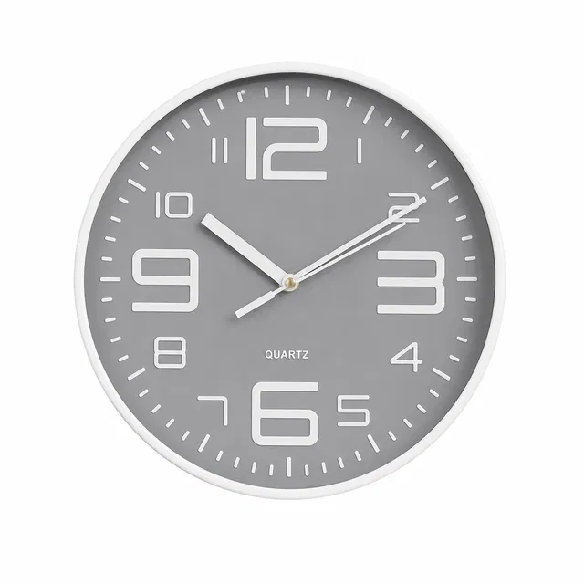 Classy Analog Wall Clock, Medium [11" × 11"], Plastic (White)