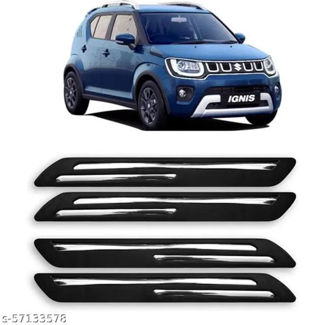 Rubber Car Bumper Protector (Black, Pack of 4)