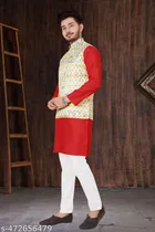 Solid Show Button Koti for Men 
