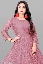 Net Gowns for Women,  Aqua Blue  