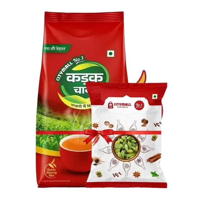 सिटीमॉल न.1 कड़क चाय 1 kg + सिटीमॉल न.1 इलायची ग्रीन 25 g