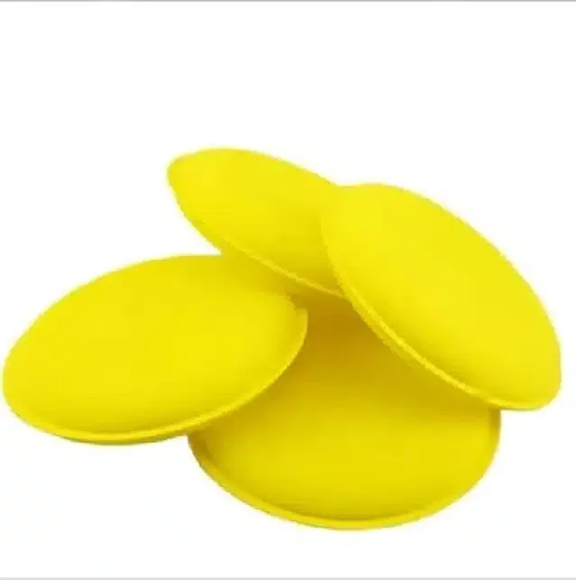 Durable Car Cleaning Sponge (Yellow, Pack of 4)
