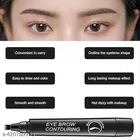 Professional 4 Micro-Fork Tip Waterproof Eyebrow Pen 