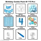 Coco Melon Theme 4th Happy Birthday Decoration Items For Girls, Multicolor, Pack of 112