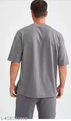 Polycotton Co-Ord Set for Men, Grey 