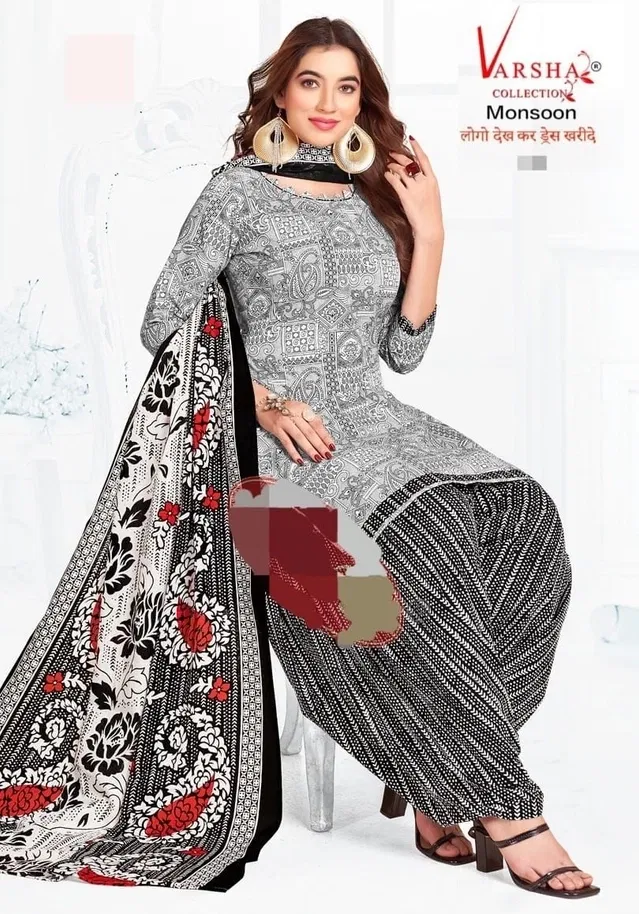 Synthetic Unstitched Dress Material for Women & Girls (Multicolor)
