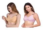Cotton Blend Solid Non Padded Feeding Bras for Women 