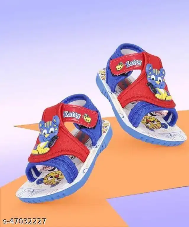 Velcro Sandals for Kids (Red & Blue, 18-21 Months)