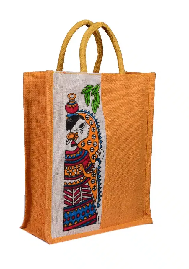 Jute Reusable Grocery Bag (Yellow)
