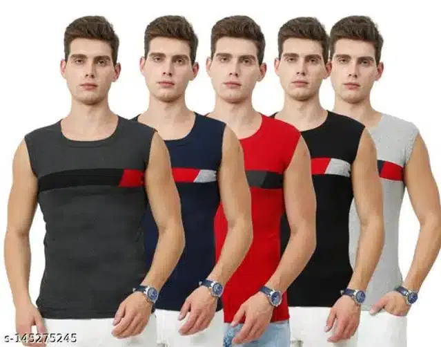 Gym Vests for Men (Multicolor, XS) (Pack of 5)