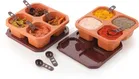 4 Sections Multipurpose Masala Rangoli Dabba Box Set, Spice Box Set 