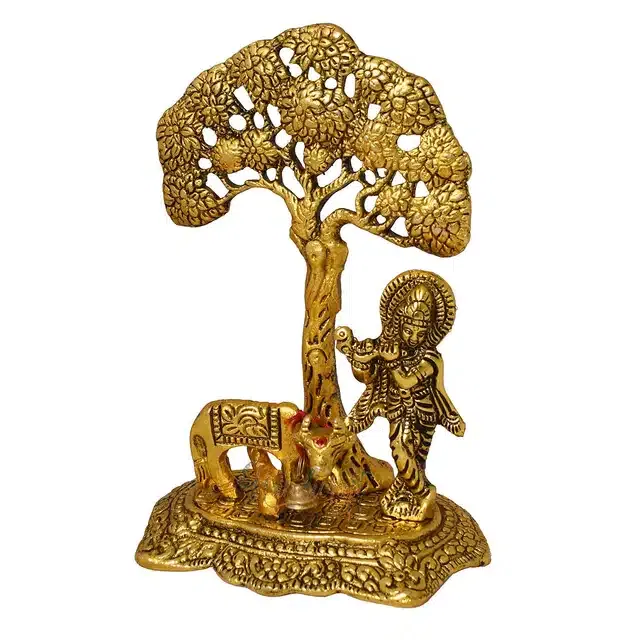BHARDWAJ RETAILS Lord Krishna Aluminium Idol (Assorted) (Pack of 1) (BR100)