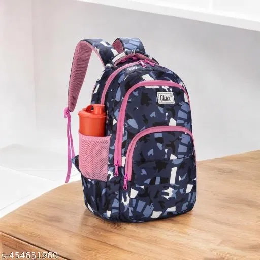 Cotton Blend Backpack Bag, Black