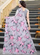 Georgette Printed Saree for Women 