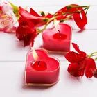 Heart Shaped Unscented Candles 