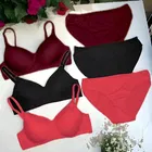 Cotton Blend Lingerie Set for Women, Multicolour, Pack of 3 