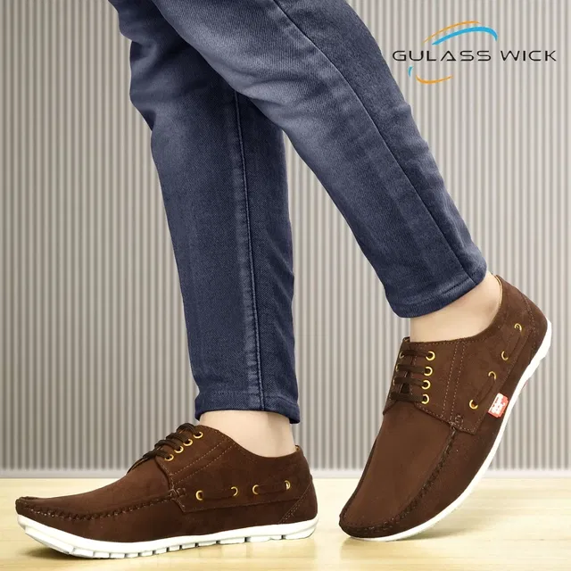 Mocassin Casual Shoes for Men (Brown, 7)