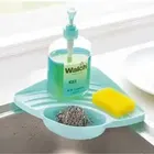 Pallavi Tradingtriangle Kitchen Sink Tray Sponge Holder Corner Shelf - Storage Rack Suction Organizer For Dish Cloth Sponge Soap