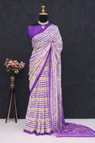 Georgette Printed Saree for Women 