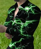 Lycra Printed Shirt For Men, Green 