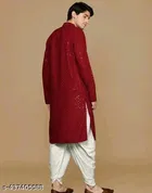 Chikankari Mandarin Neck Kurta for Men 