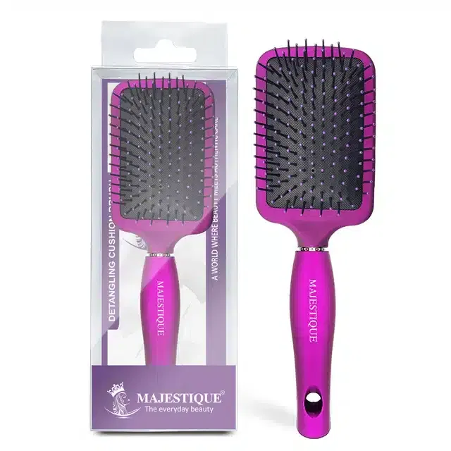 Majestique Detangling Cushion Brush for Unisex (Pack of 1, Purple) (BB-18)