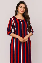 Crepe Striped Kurti for Women 