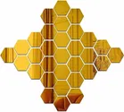 Hexagon Gold Self Adhesive Sticker 