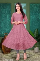 Net Kurti for Women,  Pink  