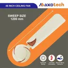 Maxotech Polo Ultra High Speed 100% Copper Winding 3 Star 1200 mm 3 Blade Ceiling Fan  