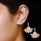 Brass Pearl Ear Cuffs for Women 