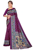 Art Silk Kalamkari Saree for Women 