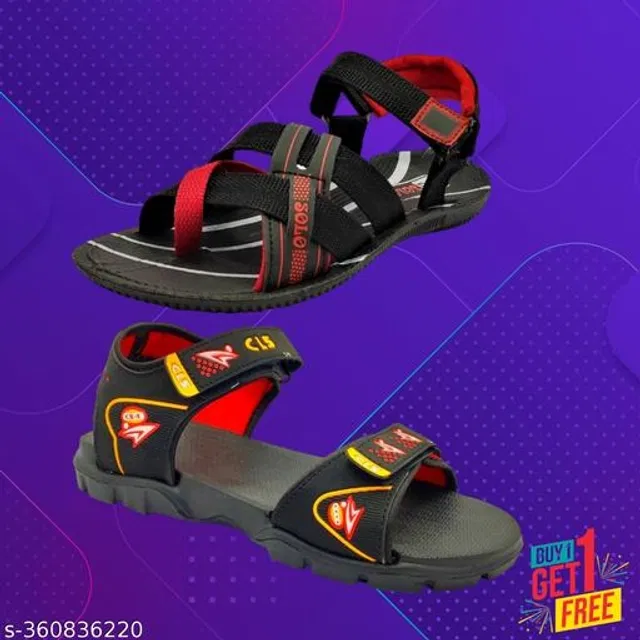 Sandals for Men (Multicolor, 7) (Pack of 2)