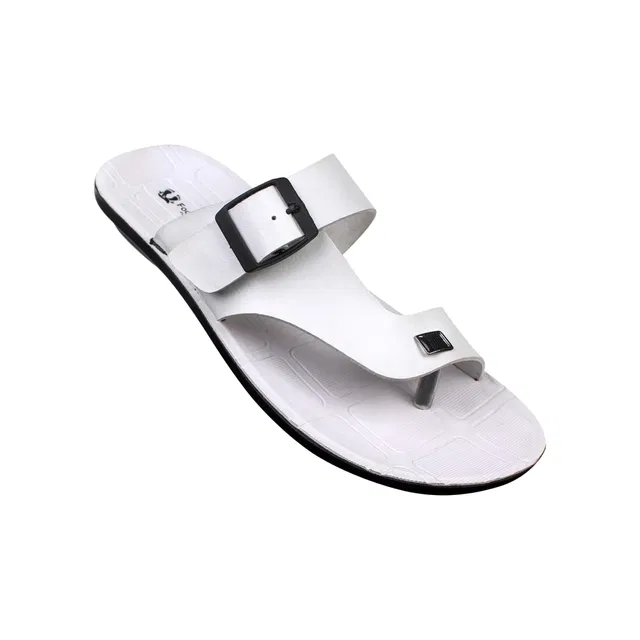 Flip Flops for Men (White, 7)