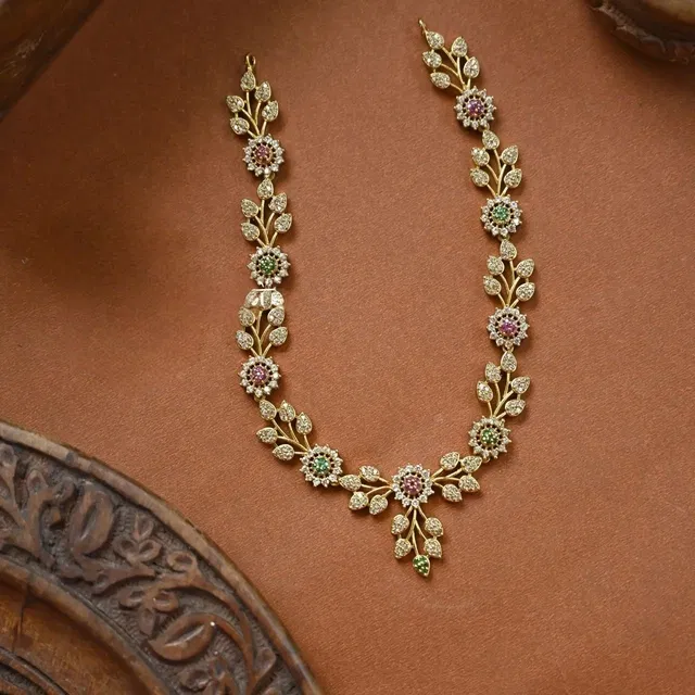 Zircon Gold-plated Jewellery Set for Women (Red, Free Size)