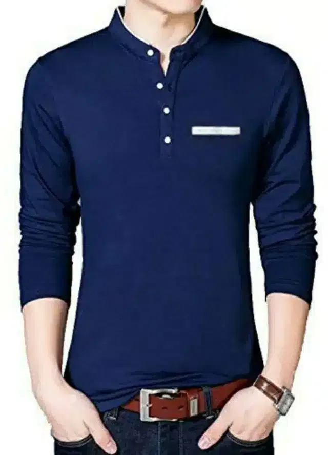 T-Shirt for Men (Navy Blue, XL)