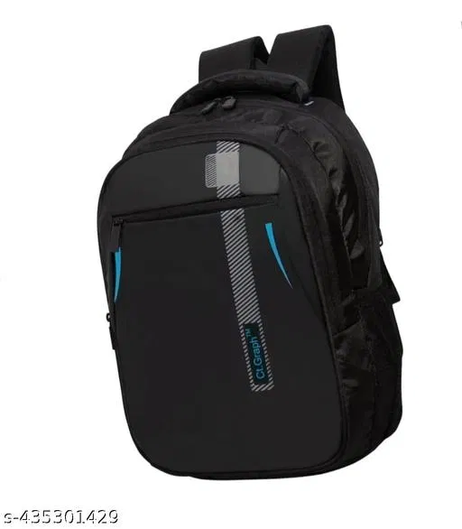 Polyester Backpack for Men & Women, Black
