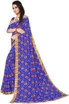 कानूड़ा फैंसी विमेंस जॉर्जेट फ्लावर प्रिंटेड साड़ी 