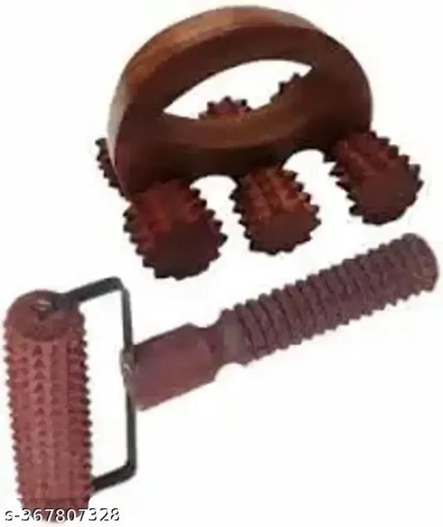 Wooden Body Massager Set (Brown, Set of 2)