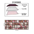 E-Retailer PVC Waterproof 3-Layered Microwave Oven Top Cover With 4 Utility Pockets Suitable for Upto 30 Liter 