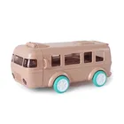 Plastic Bus Shape Sipper Bottle for Kids, Multicolor 