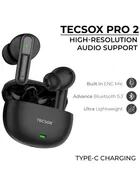 TecSox Pro 2 Wireless Earbuds [Lightweight]